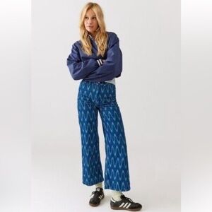 BDG Urban Outfitters High And Wide Corduroy Pant in Blue Wave Women’s Size 25